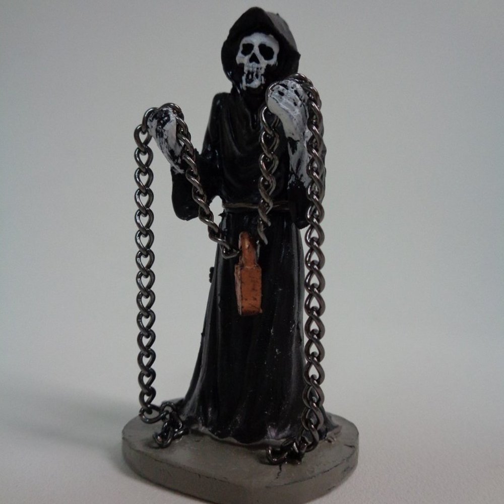 Lemax Halloween Spooky Town #12004 Skeleton in Chains, Grim Reaper NIB